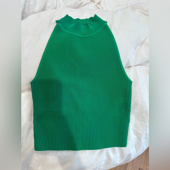 Aritzia Babaton sculpt knit mockneck tank - green - Picture 3 of 4